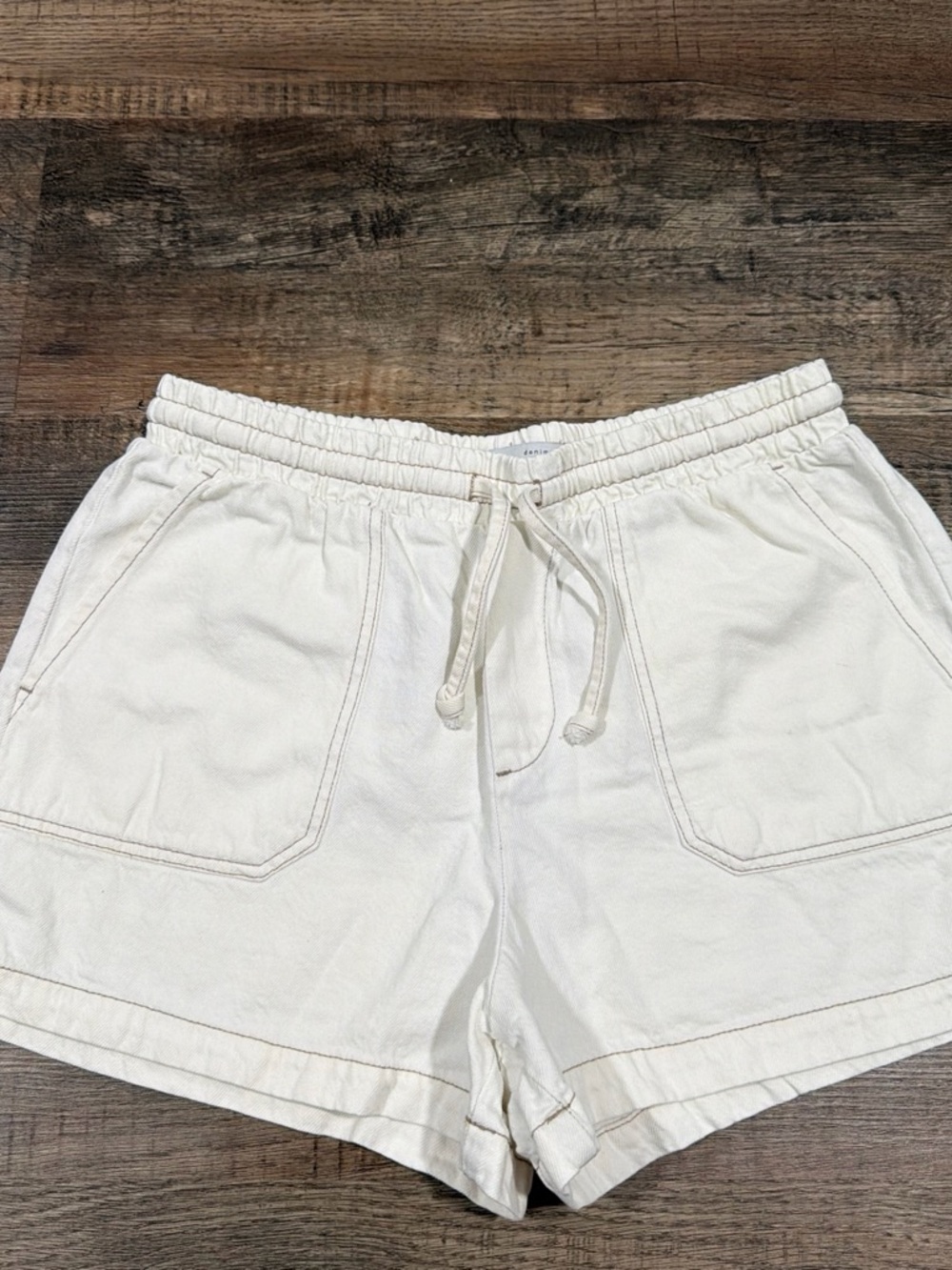 Primark Cream Drawstring Cargo Shorts